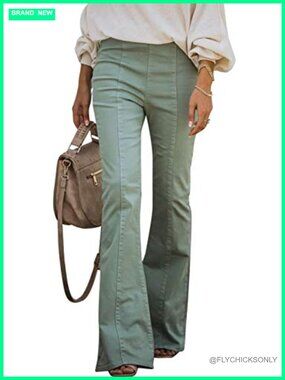 Women's High Waisted Flare Bell Bottom Jeans Stretchy Denim Pants
